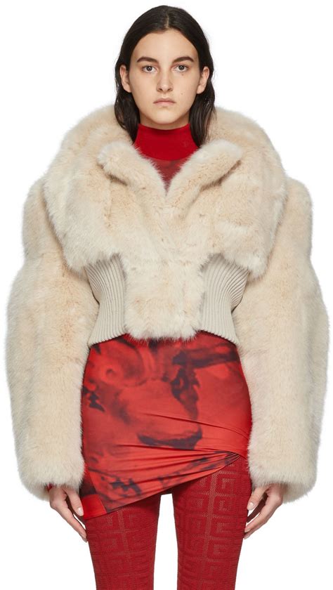 givenchy faux fur cropped jacket|Givenchy ladies jackets.